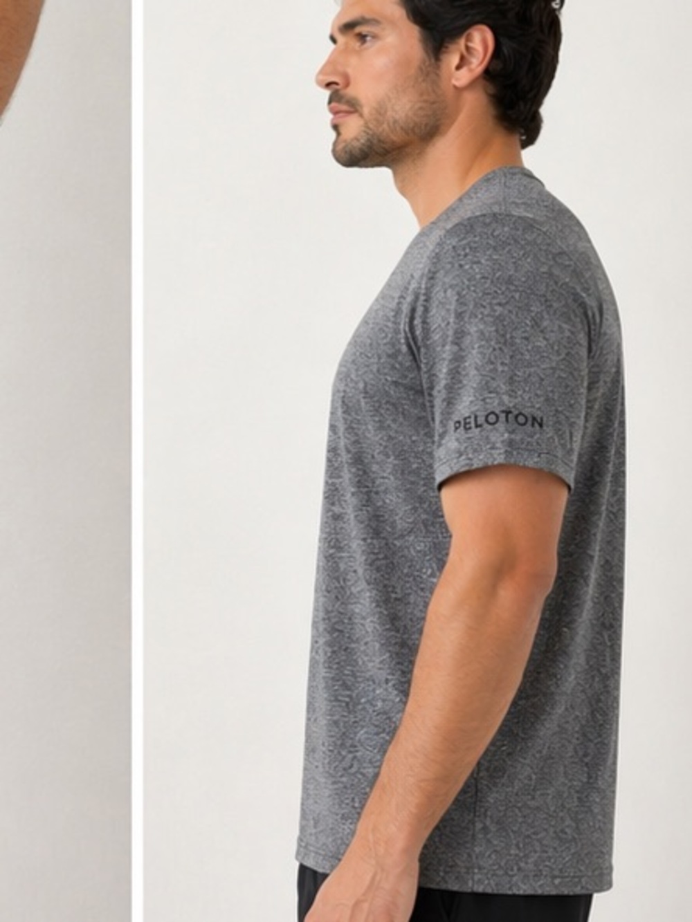 Peloton Charcoal Heather Men's Short Sleeve Performance Tee - Picture 2 of 9